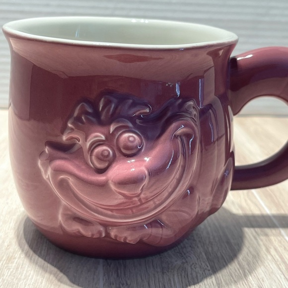 Disney Store Cheshire Cat Figural Coffee Mug Cup Mauve - Picture 10 of 10